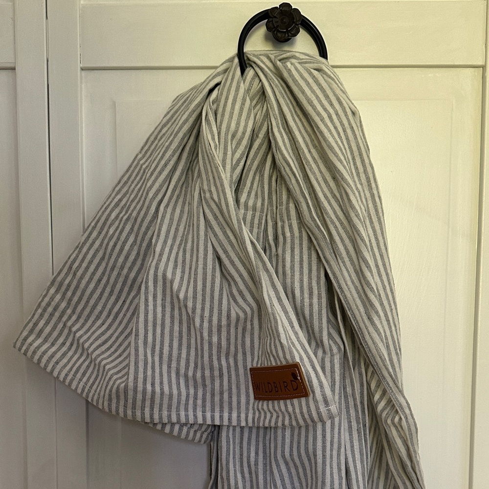 WildBird Gray and White Striped Sling